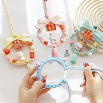 Handmade weaving car with homemade woven rope to decorate the safe and diy material bag dragon year lovers creative girl gifts