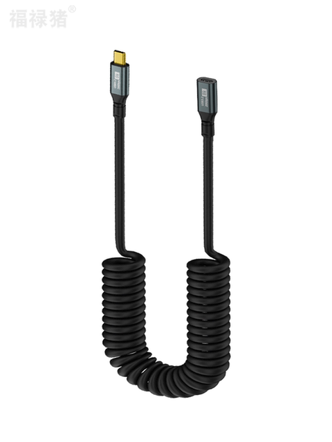 Type-C 3D Curved Extension Cable Male to Female 20Gbps Rate Thunderbolt 4/3 Interface Switch Docking Station Graphics Card Dock Usb3.2 Compatible with Huawei Apple iPhone 15 Data Cable Pd100W