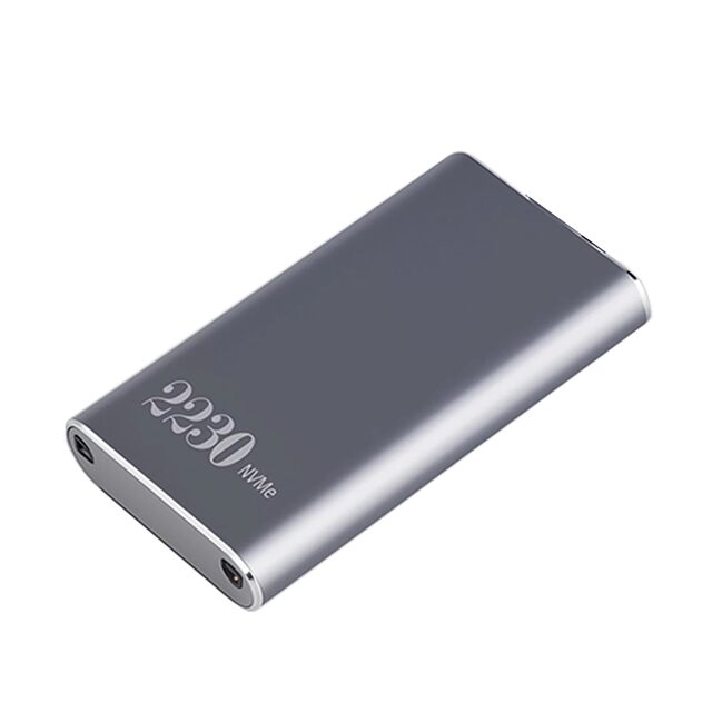 Solid-State Drive Box Mini Converter Suitable for 2230 Solid-State Drives Type-C External Box Hard Drive Box High-Speed M.2 Direct Plug Hard Drive 10Gbps External Read-Write Storage Box Aluminum Alloy Shell