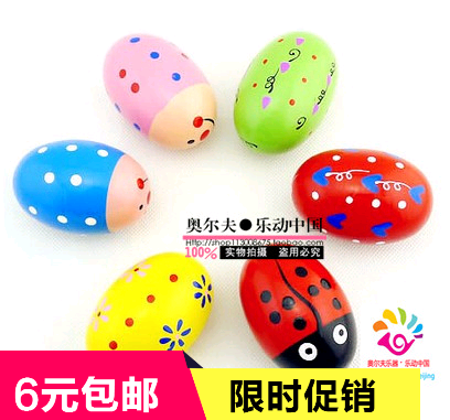 Baby Wooden Sandegg Sandball Professional Instrumental Music Teaching Aids Color Loud Baton Sandhammer Children Early Education Puzzle Toys