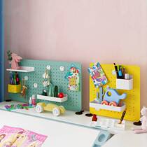 Desktop hole board storage rack student dormitory table storage organizer desk vertical clip-on storage hanging board