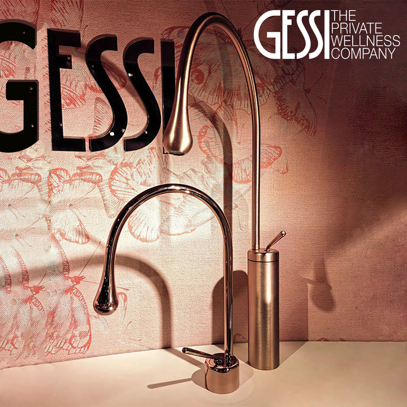 Italian Gessi All-Copper Creative Art Water Drop Faucet Bathroom Washbasin Rose Gold Faucet Italian Gessi All-Copper Creative Art Water Drop Faucet Bathroom Washbasin Rose Gold Faucet