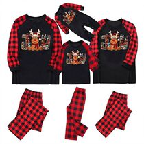 Christmas Pajamas Family Matching Outfits Cartoon Printed