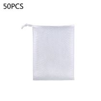 50Pcs Double Layer Exfoliating Mesh Soap Saver Pouch Bubble