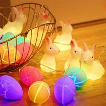 Clear Icicle Lights Outdoor Warm Home Eggs&Rabbit Lights