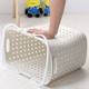 Dirty clothes basket plastic laundry basket clothes bathroom clothes storage basket frame blue lock bucket basket household use