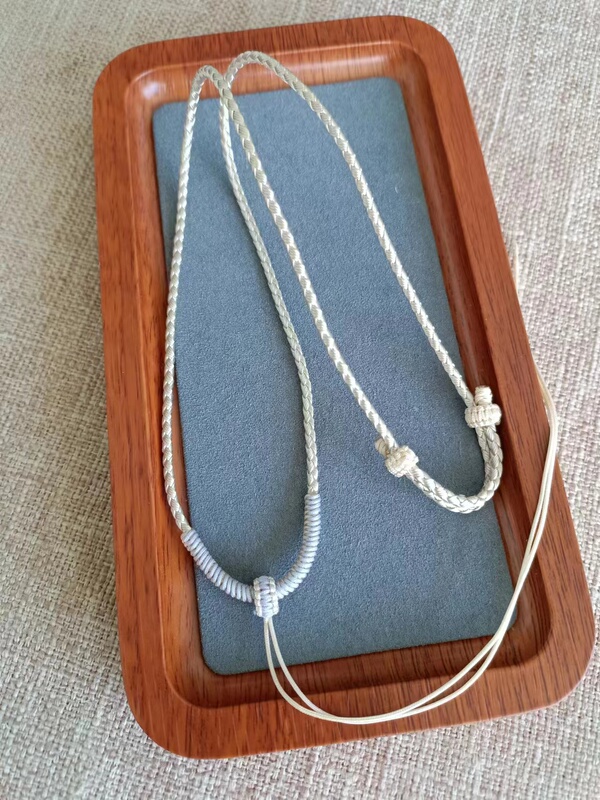 Xiangxiang Hand-Woven Nine-Strand Vajra Knot Pendant Cord, Gold, Jade, Agate Necklace Cord, Simple and Versatile, Adjustable