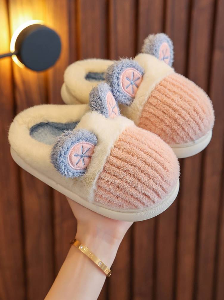 Children's cotton slippers girls 2022 new winter baby girls autumn and winter home anti - skid indoor warming