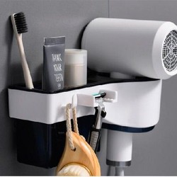 1PC Wall Mounted Stand Hair Dryer Drier Bathroom Shelf