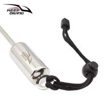 Rod rattle ding ding with probe stainless steel self-ringing rod bottle knocker diving scale metal rod hand rope underwater penis