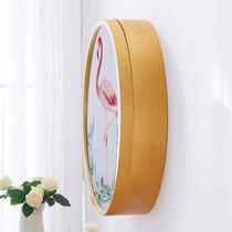 Direct selling Nordic round bathroom side cabinet wooden living room frame porch decorative painting with storage cabinet can be wall