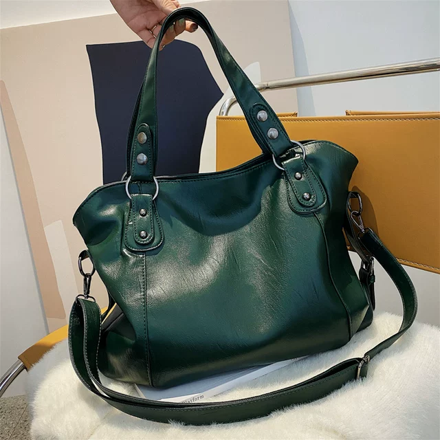 [Большая черная женская сумка через плечо большого размера casual tote]