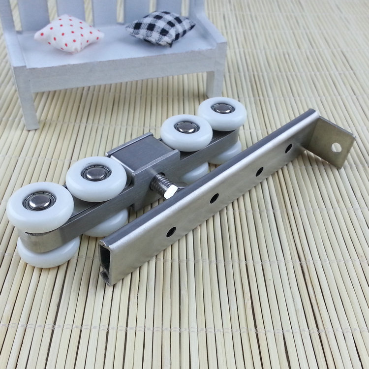 Add-type 304 stainless steel hanging wheel wooden door pulley makeup room Ramen hanging sliding door hanging wheel suspension wheel 8 wheels