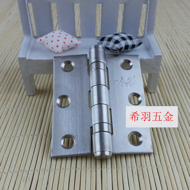 201 stainless steel thickened and widened 3-inch 3-hole hinge industrial luggage hinge door and window cabinet door hinge 2MM one price