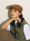 American Retro Brown Beret for Women, Versatile for Spring and Summer, Makes the Face Look Smaller, Newsboy Painter Hat, Trendy