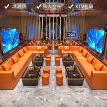 ktv light luxury European style sofa deck coffee table combination bar clear bar UL type corner box home theater customization