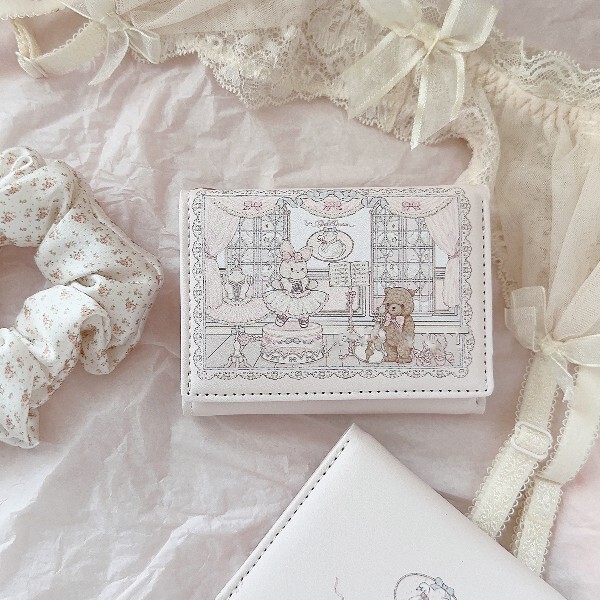 Cartoon 70% off Original Design Ballet Rabbit Bear Coin Purse Cute Waterproof Anti-Magnetic Multi-Card Slot Women's Light Luxury Short Style Cartoon 70% off Original Design Ballet Rabbit Bear Coin Purse Cute Waterproof Anti-Magnetic Multi-Card Slot Women's Light Luxury Short Style