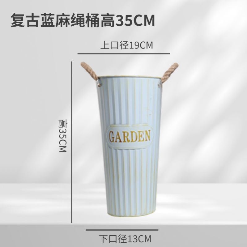 Net red large vase swing piece Living room flower arrangement High feeling small crowdsourced retro inserts Green Planted Ground Light Extravagant and upscale Awakening Tub-Taobao