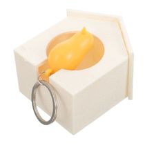 Birdhouse Key Ring - White House with Blue Bird