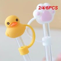 2 4 6PCS New Silicone Straw Plug For 6-8mm Drinking Dust