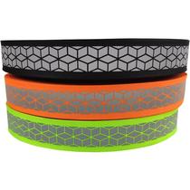 Bright silver reflective strips high-gloss reflective fabrics sewn on student bags and clothes with night traffic warning tapes