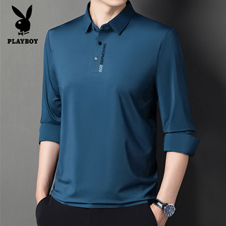 Playboy fall men's long sleeve t-shirt polo shirt