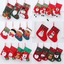Christmas socks gift bag gift bag small gift socks childrens candy bag kindergarten gift decoration pi hair