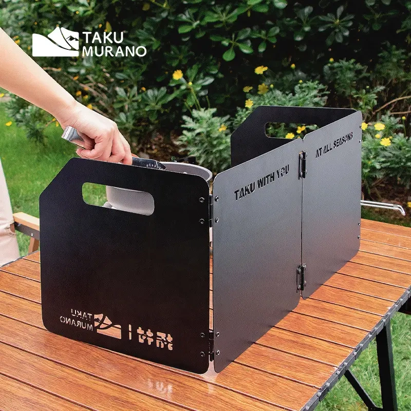 Taku Village Portable Outdoor Windscreen Stove Shield Cassette Stove Windproof Panel Stove Windproof Cover Gas Stove Wind Cover