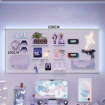 Tool wall hole hole board universal hanging board storage shelf wall storage rack punching board hardware stainless steel organizing rack