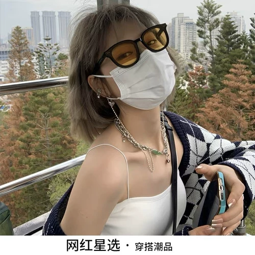 Летние желтые солнцезащитные очки, коллекция 2023, защита от ультрафиолета