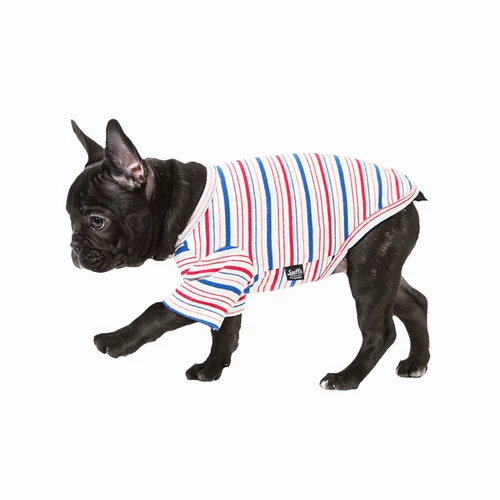 Sniff Pet Dog Cat Friendly ретро-полосатая футболка маленькая собака охлаждающая жилет милая одежда весна лето лето