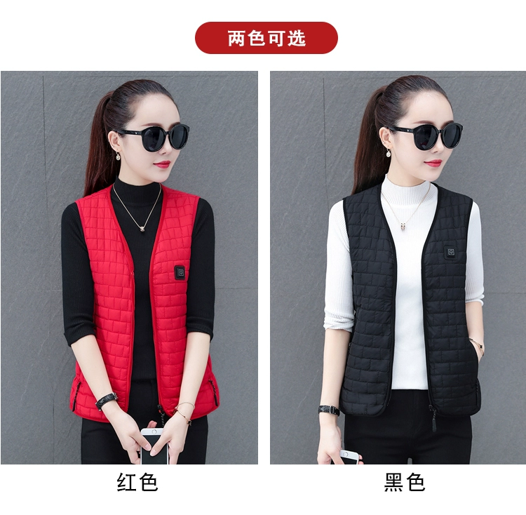 Nữ Làm Nóng Áo Vest Plus Nhung Kiểm Soát Nhiệt Độ Thông Minh Làm Nóng Áo Vest Ngoài Trời Làm Nóng Bằng Điện Quần Áo Điện Làm Nóng Áo Khoác áo sưởi azuki áo khoác sưởi