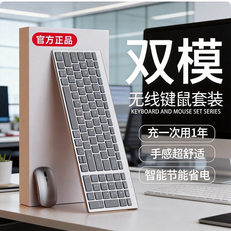 German Wireless Bluetooth Keyboard and Mouse Set for Computer Office Typing Silent Notebook Charging Keyboard and Mouse Set
