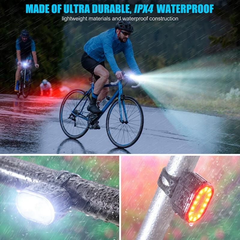 [LED велосипедный свет 350 мАч USB перезаряжаемый MTB передний]