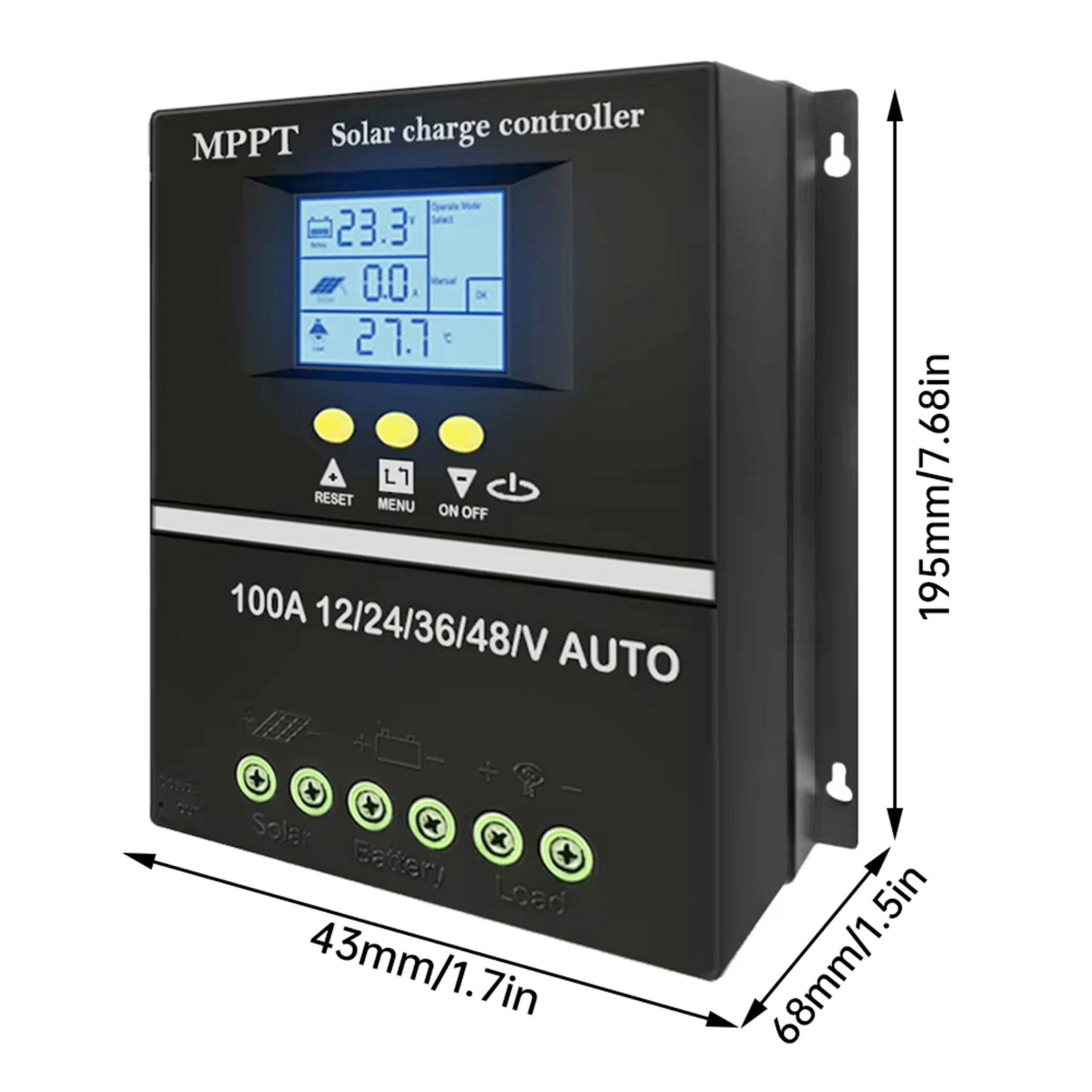 Зарядное устройство 12v24v36v48v全自动通用型充锂电铅酸光伏板发电mppt太阳能控制器