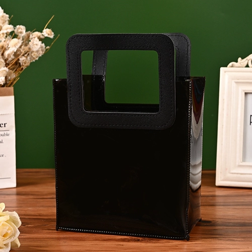 Модная прозрачная черная льняная сумка для выхода на улицу, ланч-бокс, подарочная коробка из ПВХ, подарок на день рождения