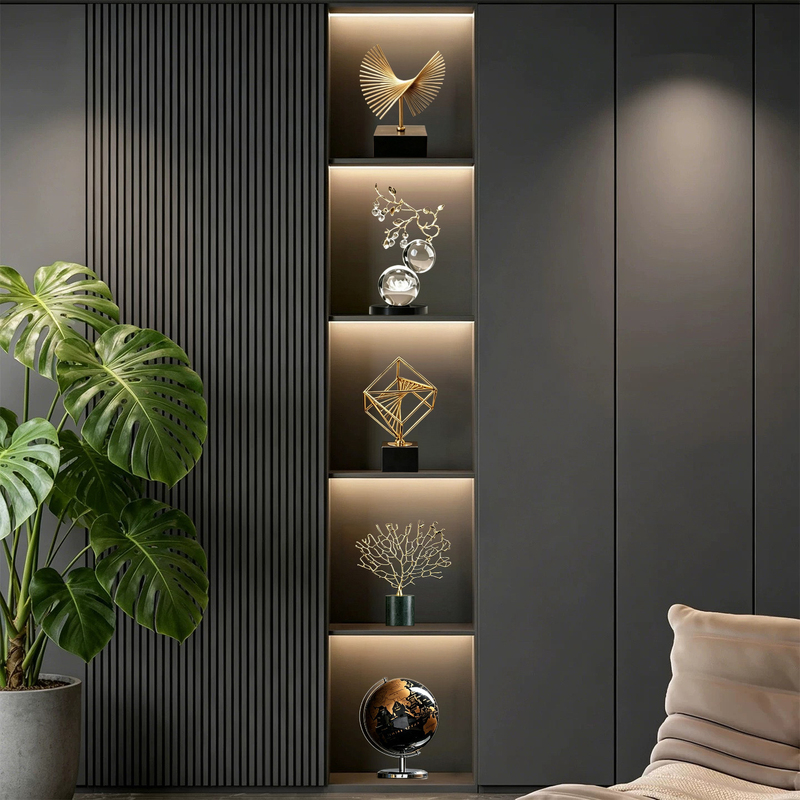 Modern Light Luxury Metal Ornaments for Living Room Tv Cabinet, Wine Cabinet, Open Shelves, Italian Minimalist High-End Soft Furnishings and Crafts Modern Light Luxury Metal Ornaments for Living Room Tv Cabinet, Wine Cabinet, Open Shelves, Italian Minimalist High-End Soft Furnishings and Crafts