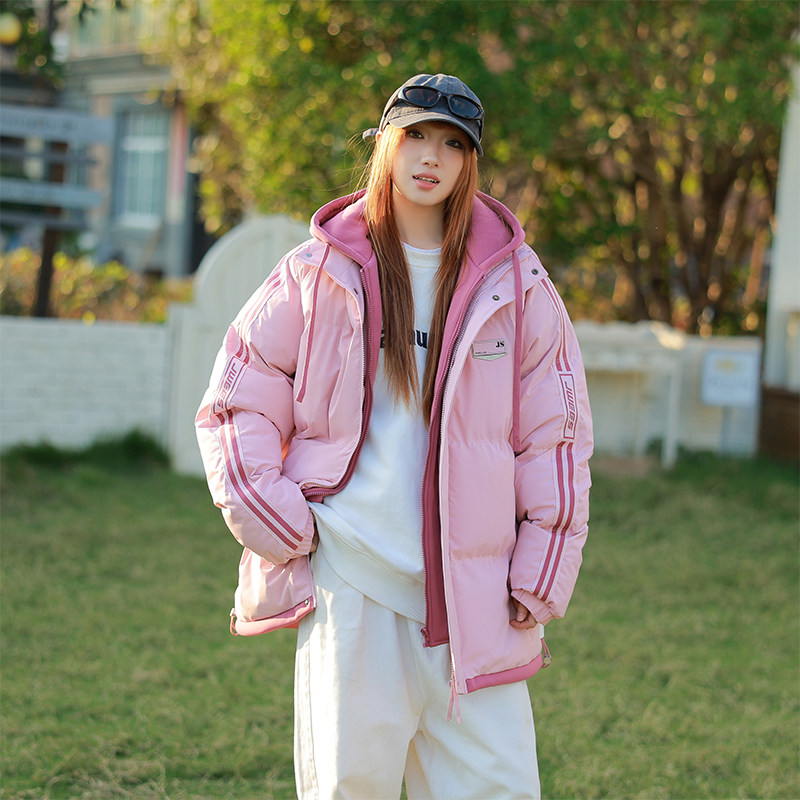 Winter Clothing for Men and Women, Same Style, Hooded Fake Two-Piece ...