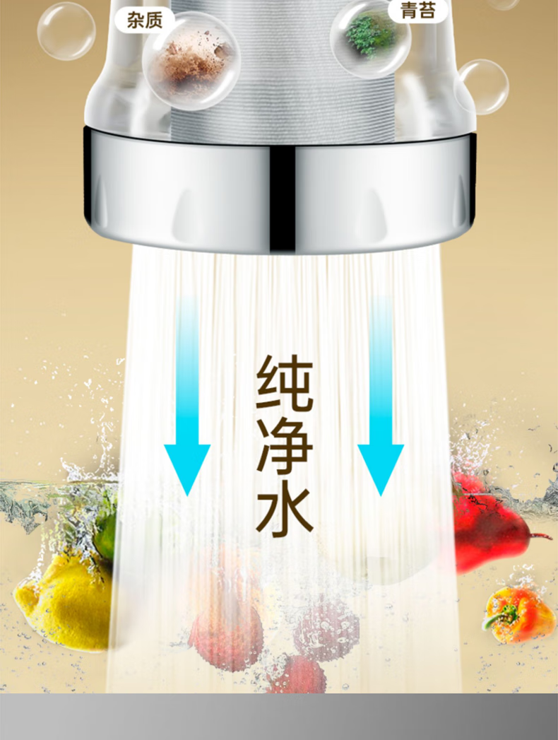 Фильтр для воды 水龙头过滤器家用宿舍自来水过滤嘴厨房龙头延伸器增压防溅头神器