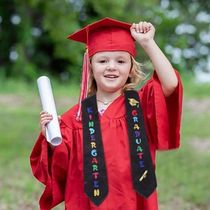 Unique Graduation Ribbon Letter Design Decorative Soft