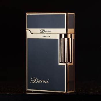 Derui 1009 Steel Sound Inflatable Lighter, Creative and Unique Side-Slide Sand Wheel, High-End Men's Gift for Boyfriend