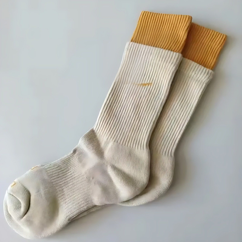 Fake Two-Piece Mid-Calf Socks with Double-Layer Splicing, Pure Cotton Towel Bottom, Unisex Sports Socks, Paired with Shark Pants, Long Socks