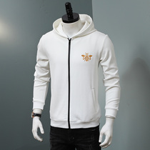 2020 autumn and winter sweaters mens hoodie cardigan trendy brand plus velvet thickened fashion trend popular clothes