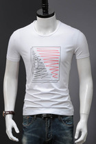 2021 summer new mens T-shirt short sleeve print pattern mens round neck half sleeve body shirt trend T-shirt short sleeve undershirt