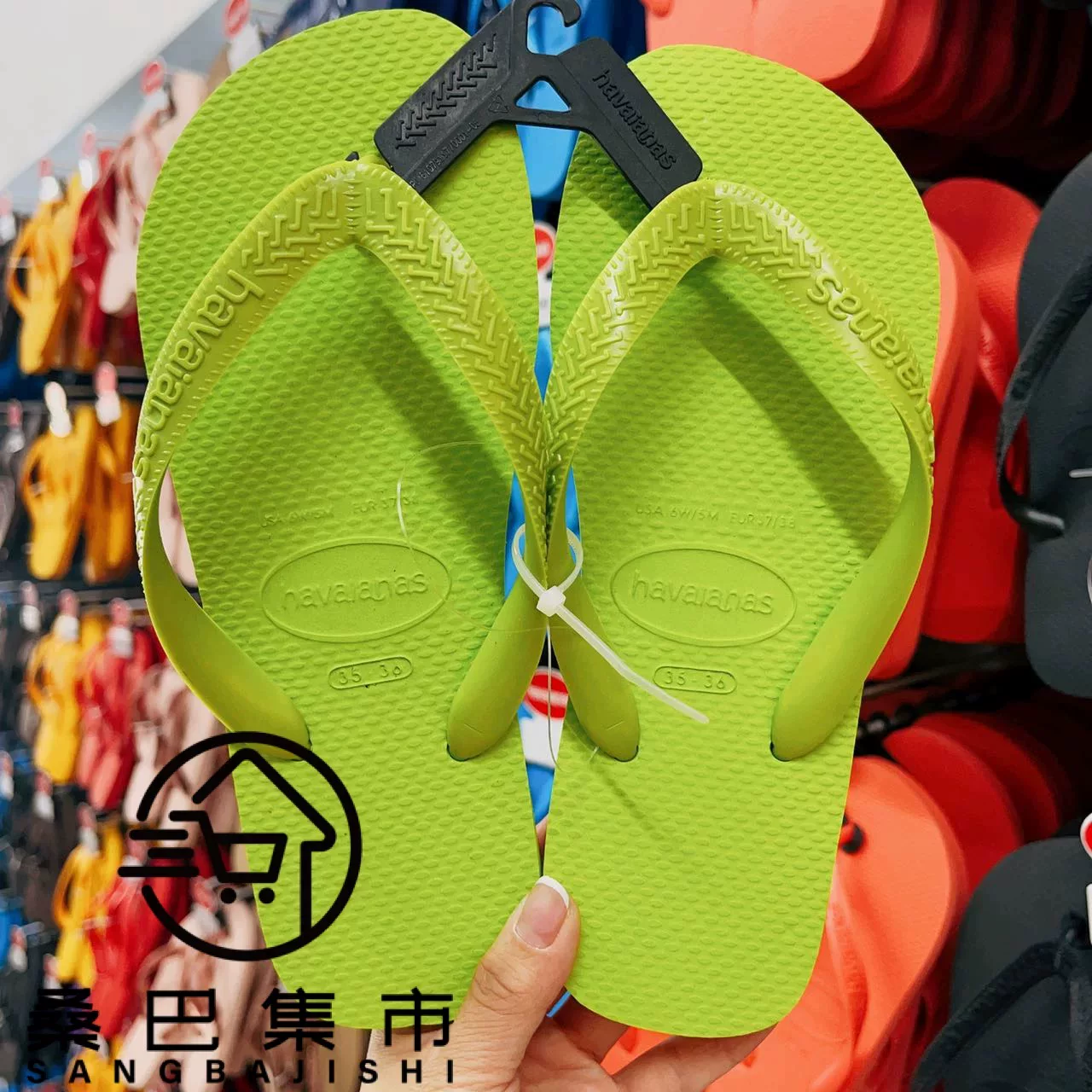 Бразилия Havaianas Havana Человеческое тело Шлепки Лето ТОП Классика Чистый однотонный синий парень нескользящий