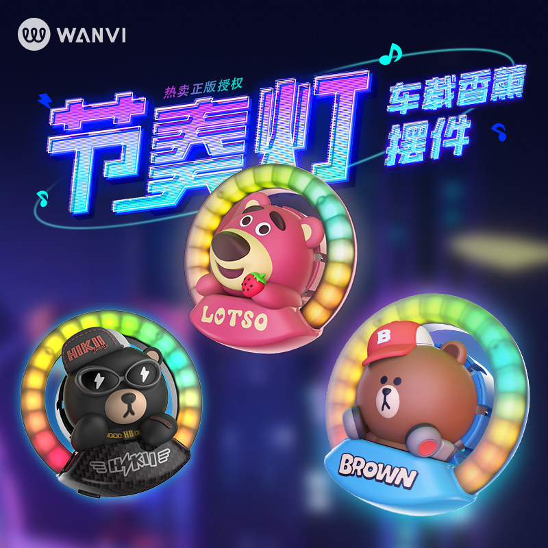 Play Taste Line Car Ambience Light Air Outlet On-board Incense Control Bench ten Sound Rhythm Light Shine Hem paparazzi-Taobao