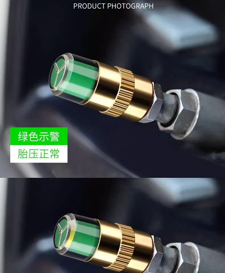 Car Tire Monitor Tire Pressure Monitoring Cap Safety Tire Pressure Measuring Cap Valve Core Tire Pressure Sensor