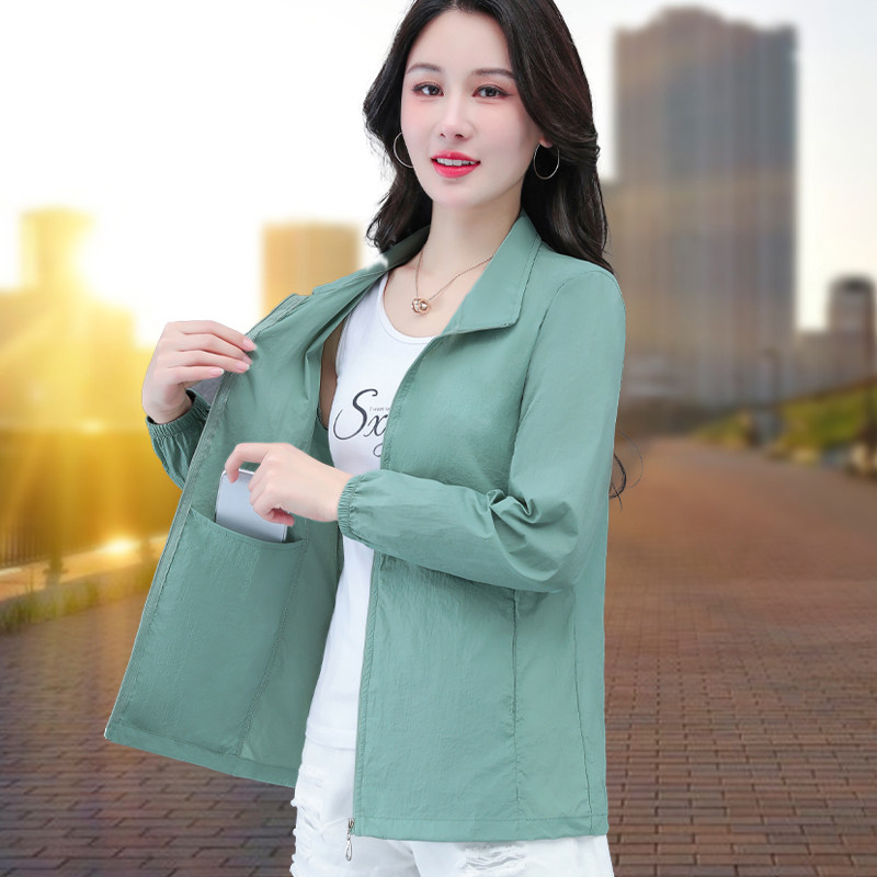 超薄防晒衣外套女2026夏季新款时尚宽松立领无帽防晒服透气皮肤衣