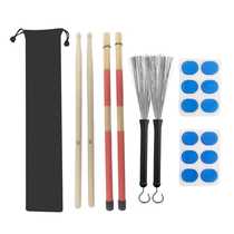Factory direct sales drum wire brush drum brush drum stick 5A drum stick 19 bundles of drum sticks velvet bag set silent pad