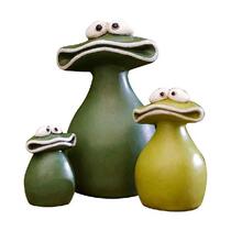 3 Piece New Big Mouth Frog Garden Decoration Waterproof As